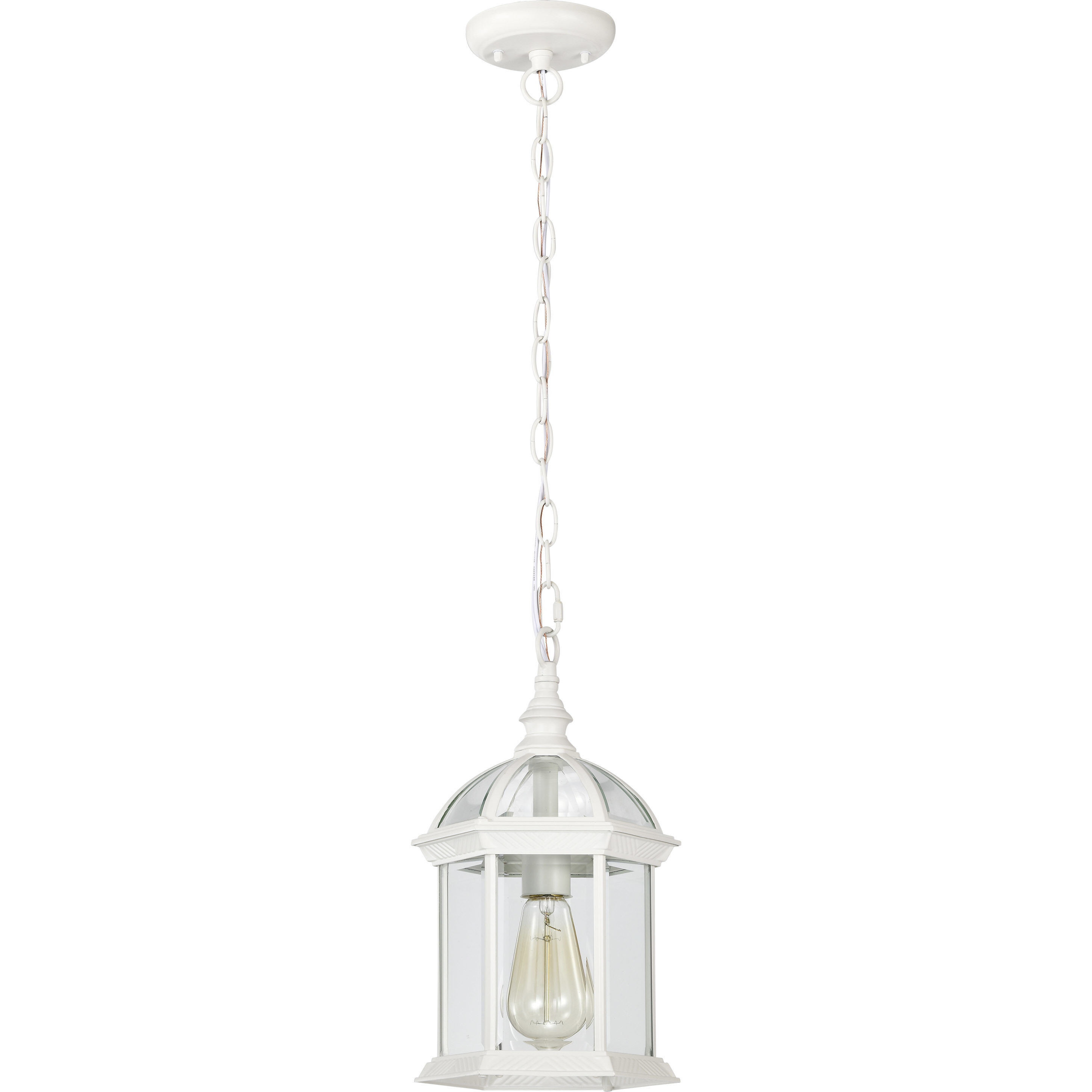 Boxwood 1 Light 8 inch White Outdoor Hanging Lantern