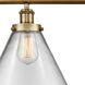 Ballston X-Large Cone LED 36 inch Brushed Brass Island Light Ceiling Light in Clear Glass