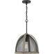 Industrial 1 Light 14 inch Weathered Birch Pendant Ceiling Light