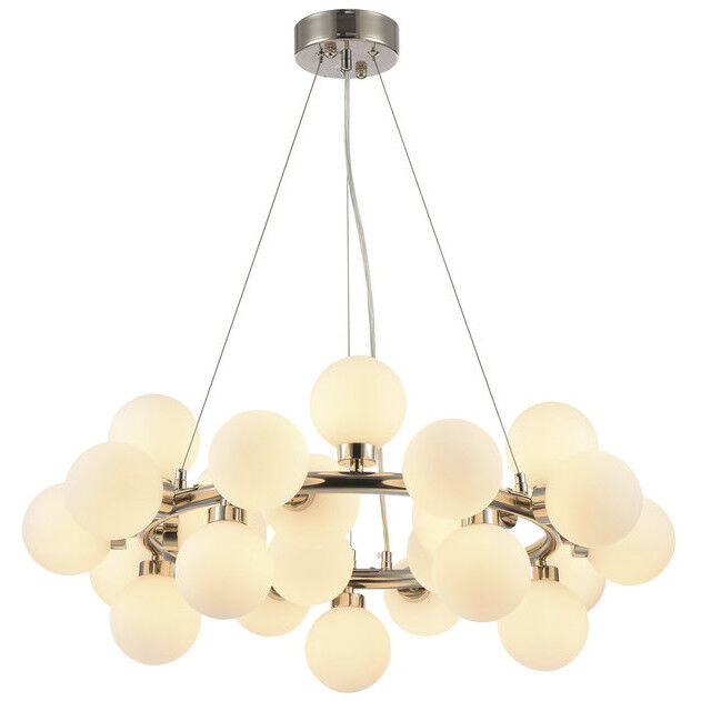 Canada LED 26.7 inch Shiny Nickel Chandelier Ceiling Light