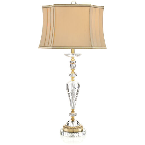 Crystal 33.5 inch 60.00 watt Clear and Brass Table Lamp Portable Light