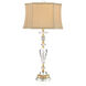 Crystal 33.5 inch 60.00 watt Clear and Brass Table Lamp Portable Light