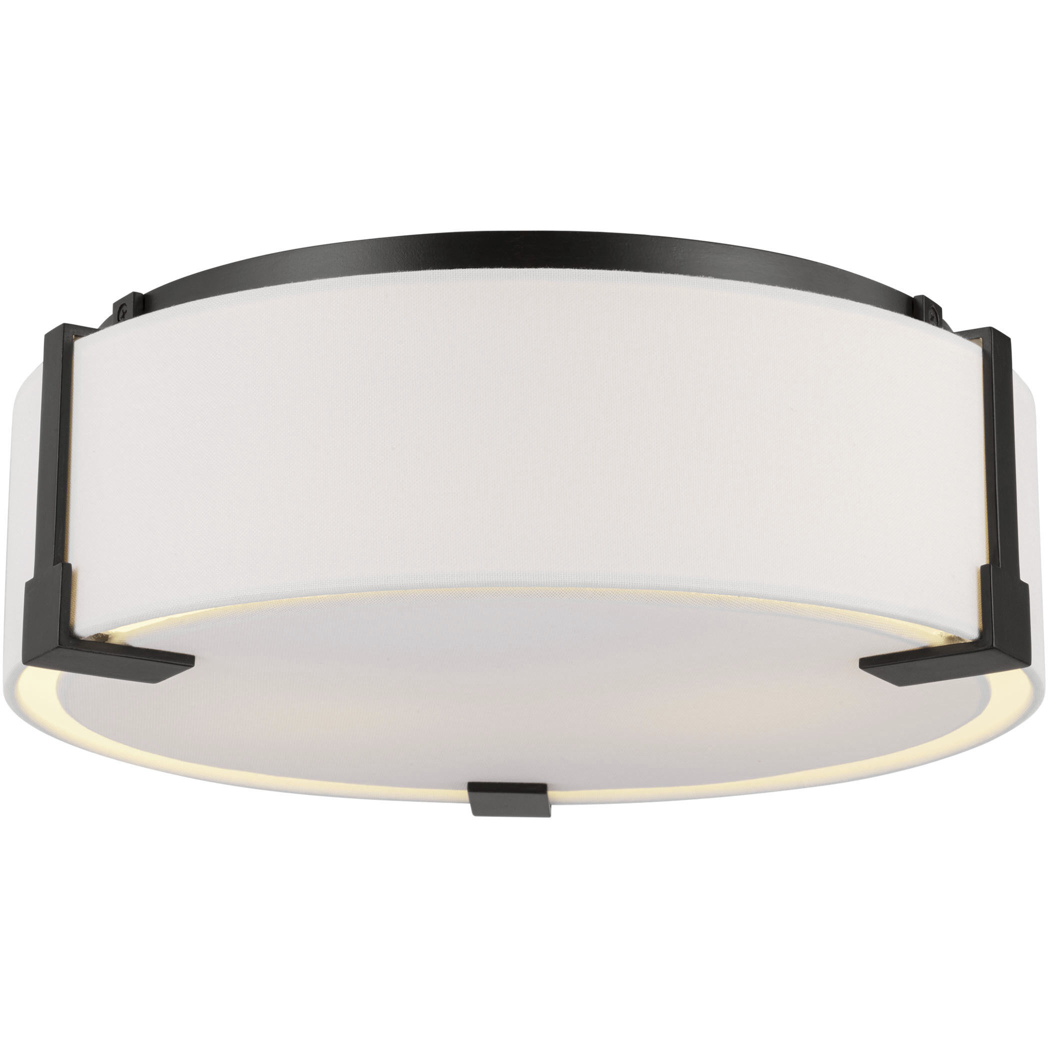 Thom Filicia Bergen 2 Light 14.38 inch Aged Iron Flush Mount Ceiling Light