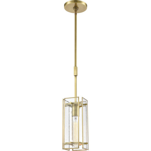 Hyde Park 1 Light 5 inch Satin Brass with Clear Mini Pendant Ceiling Light