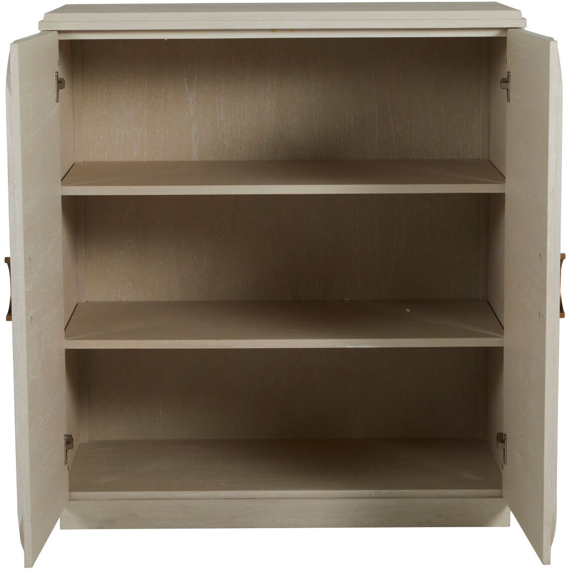 Churst Cerused White / Antique Brass Cabinet