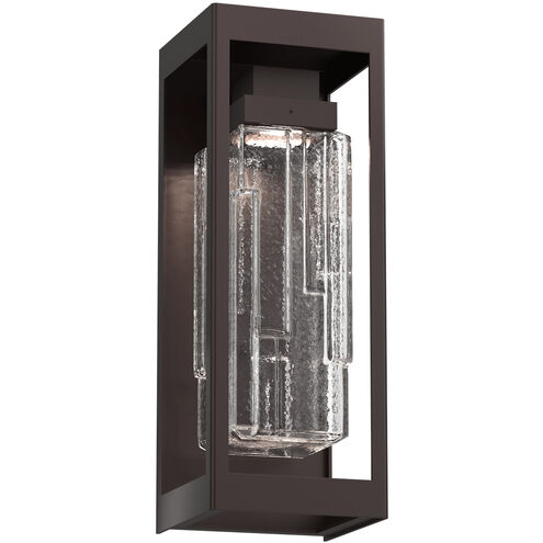 Outdoor Maison LED 18 inch Statuary Bronze Outdoor Sconce in Clear Ledgestone