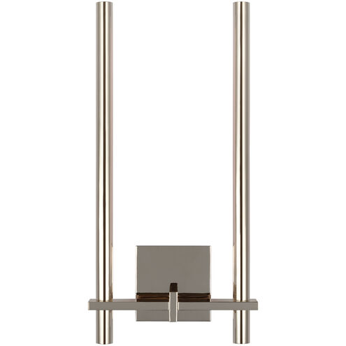 Kelly Wearstler Axis LED 9.75 inch Polished Nickel Two Arm Sconce Wall Light, Medium