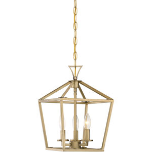 Townsend 3 Light 10 inch Warm Brass Pendant Ceiling Light, Essentials