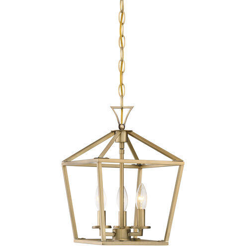 Townsend 3 Light 10 inch Warm Brass Pendant Ceiling Light, Essentials