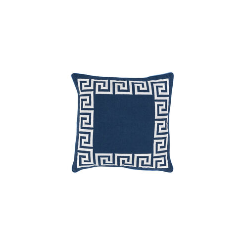 Key 20 X 20 inch Navy and White Throw Pillow