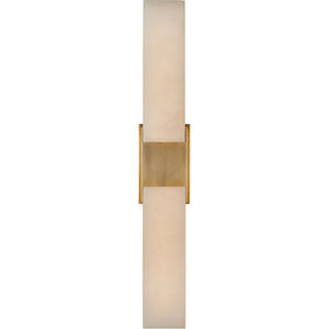 Visual Comfort Signature Collection Kelly Wearstler Covet LED 4.25 inch Antique-Burnished Brass Double Box Sconce Wall Light, Double Box KW2116AB-ALB - Open Box