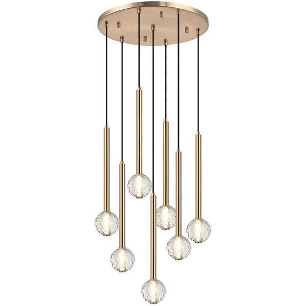 Windchimer LED 18.88 inch Aged Gold Brass Pendant Ceiling Light