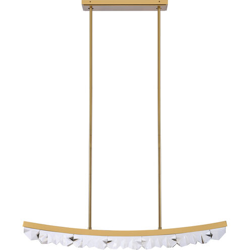 Arcus 1 Light 47.63 inch Aged Brass Linear Pendant Ceiling Light