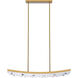 Arcus 1 Light 47.63 inch Aged Brass Linear Pendant Ceiling Light