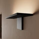 Base 1 Light 16 inch Textured Black Wall Sconce Wall Light