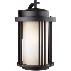 Crowell 1 Light 19.56 inch Antique Bronze Outdoor Wall Lantern, Large
