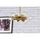 Reyes 6 Light 8.3 inch Brass Pendant Ceiling Light