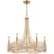 Anastasia 6 Light 27 inch Lacquered Gold Chandelier Ceiling Light