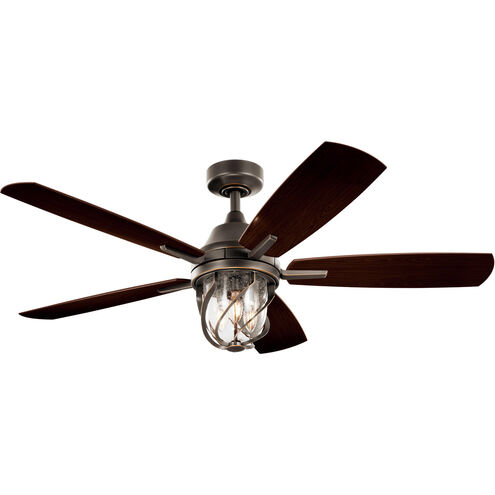 Lydra 52 inch Olde Bronze with Dark Walnut Blades Ceiling Fan