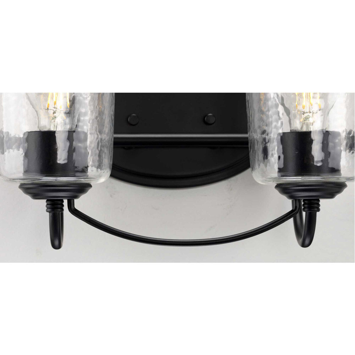 Bowman 2 Light 16 inch Matte Black Bath Vanity Wall Light