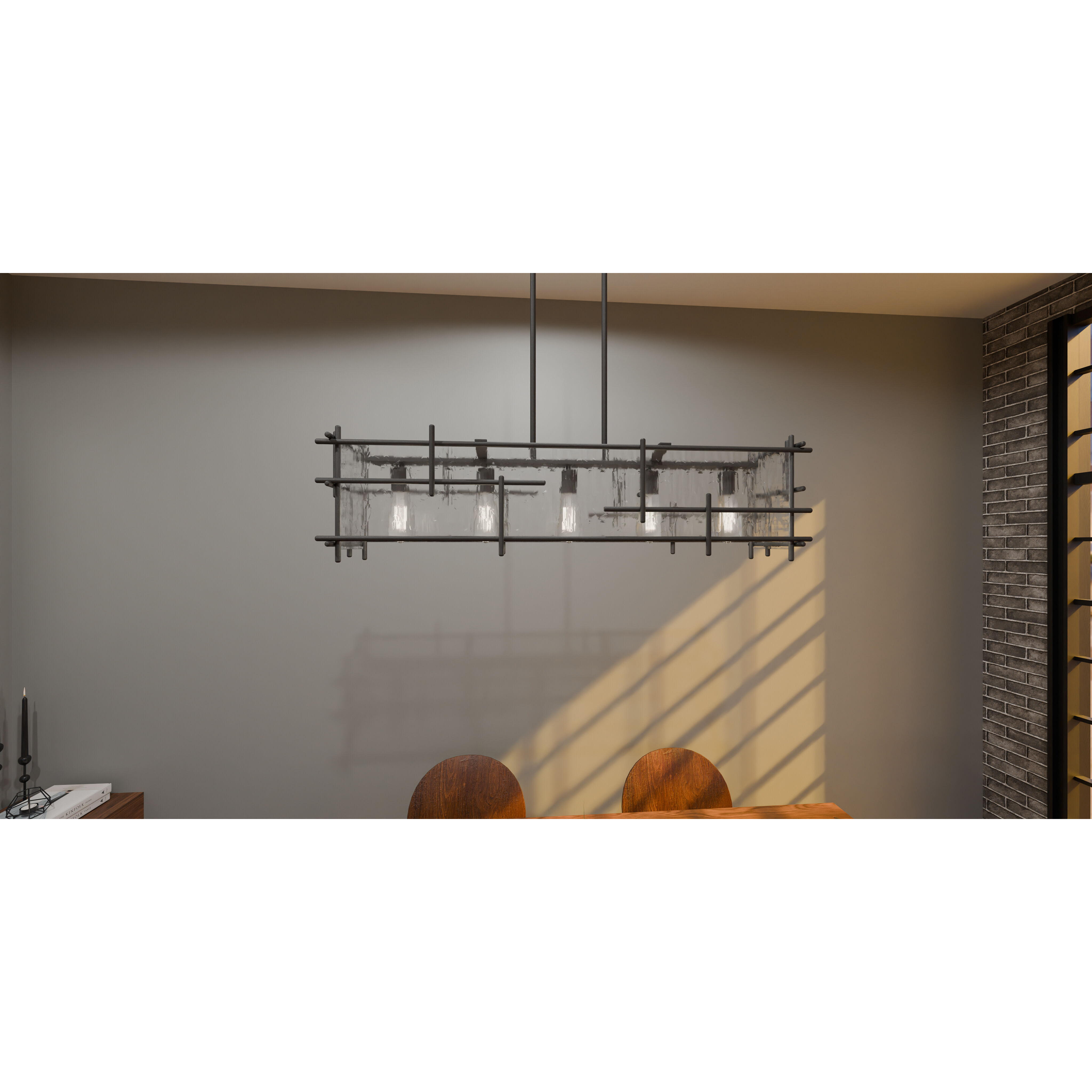 Daphne 5 Light 38.5 inch Matte Black Island Light Ceiling Light