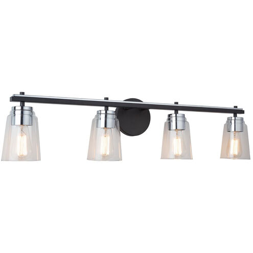 Essex LED 35.25 inch Black and Chrome Bathroom Vanity Wall Light