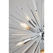 Sunburst LED 19 inch Chrome Chandelier Ceiling Light