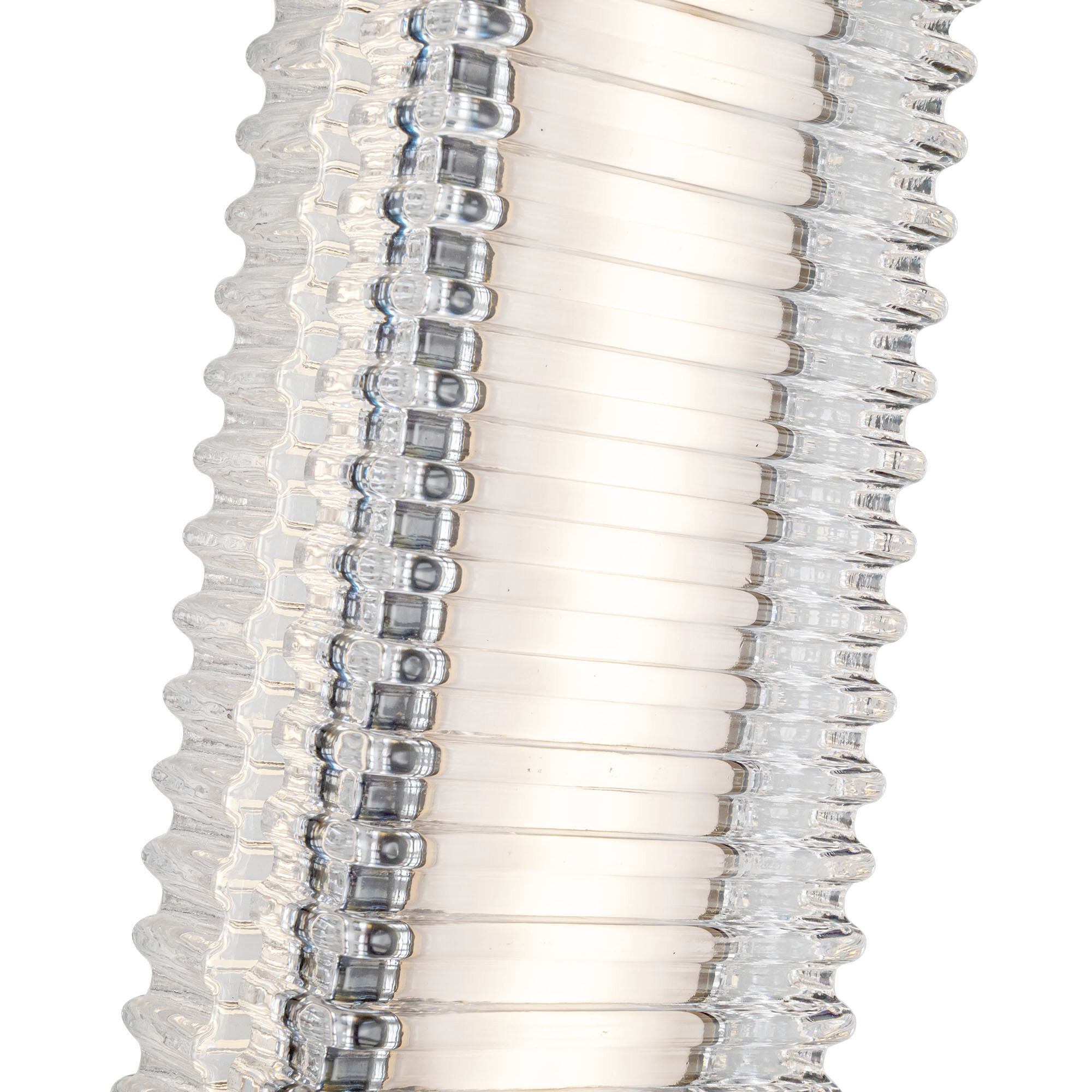 Alai LED 4.13 inch Urban Bronze/Ribbed Glass Pendant Ceiling Light