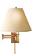 Visual Comfort Studio Primitive Swing Arm in Hand-Rubbed Antique Brass with Linen Shade S2500HAB-L - Open Box