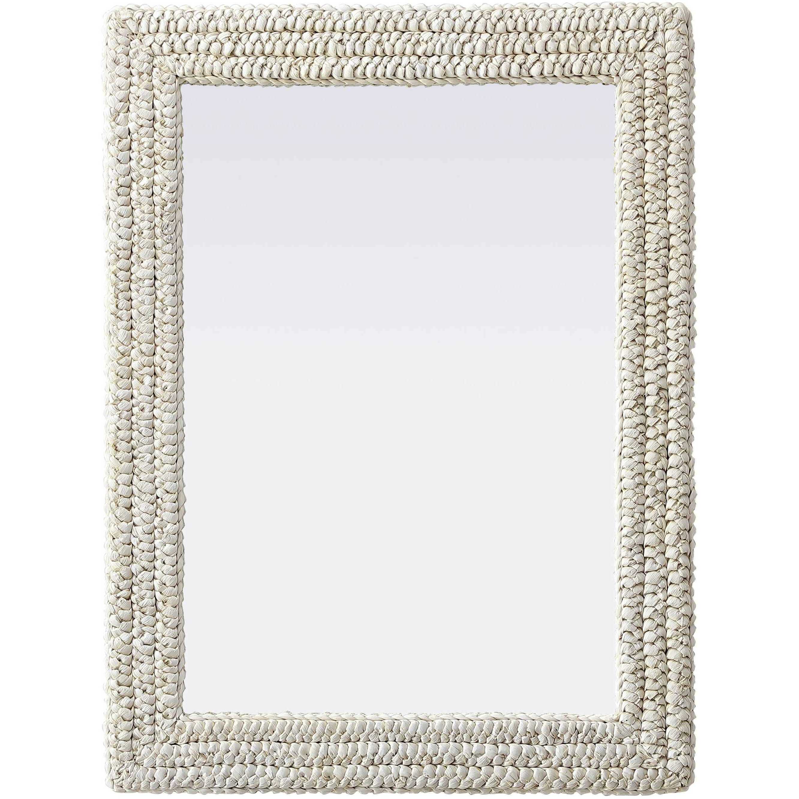 Marlowe 36 X 27 inch Linen White Mirror