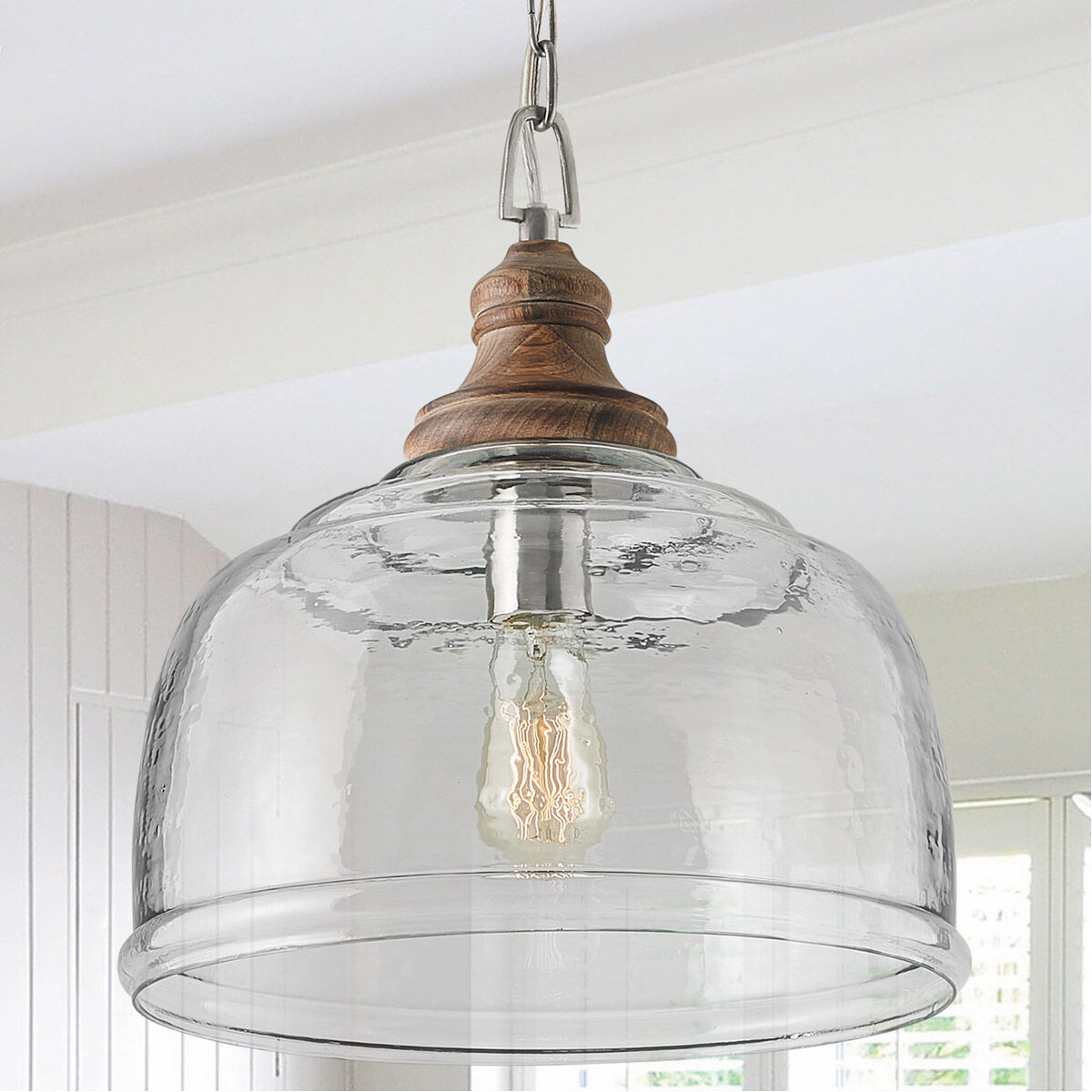 Julian 1 Light 14 inch Grey Wash Pendant Ceiling Light