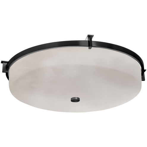 Clouds 1 Light 20.75 inch Matte Black Flush-Mount Ceiling Light, Round