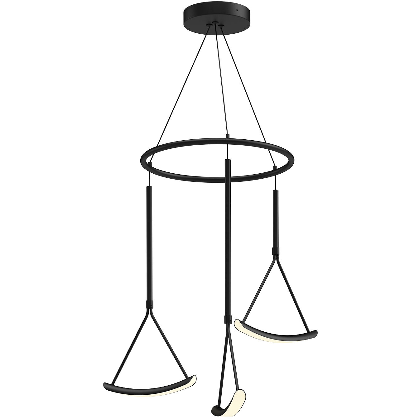 Mobil LED 26.38 inch Black Chandelier Ceiling Light