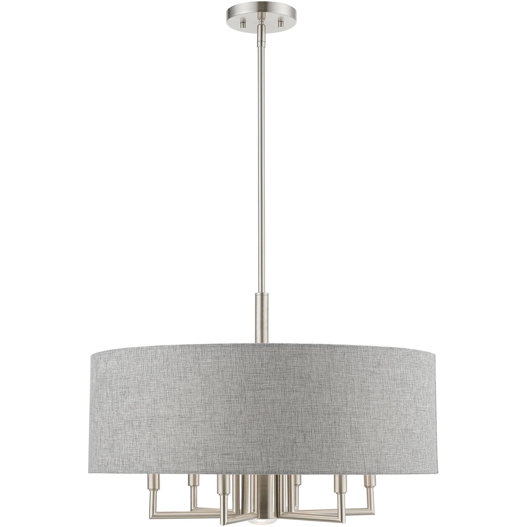 Dakota 7 Light 24 inch Brushed Nickel Pendant Chandelier Ceiling Light