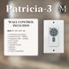 Atlas Patricia-3 42 inch Gloss White with Walnut Tone Blades Ceiling Fan, Atlas