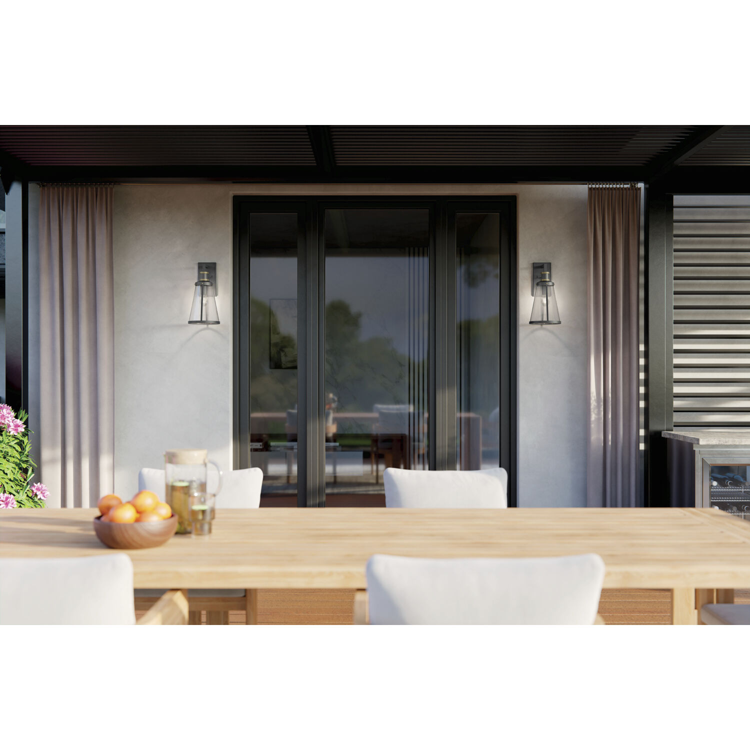 Talman 1 Light 18 inch Black Textured Outdoor Wall, Medium