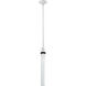 Zigrina 1 Light 5.13 inch Matte White with Satin Brushed Black Pendant Ceiling Light