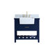 Clement 36 X 22 X 34 inch Blue Bathroom Vanity Cabinet