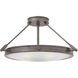 Collier LED 22 inch Antique Nickel Indoor Semi-Flush Mount Ceiling Light