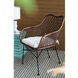 Palapa Black and Natural and White Armchair, With Cushion
