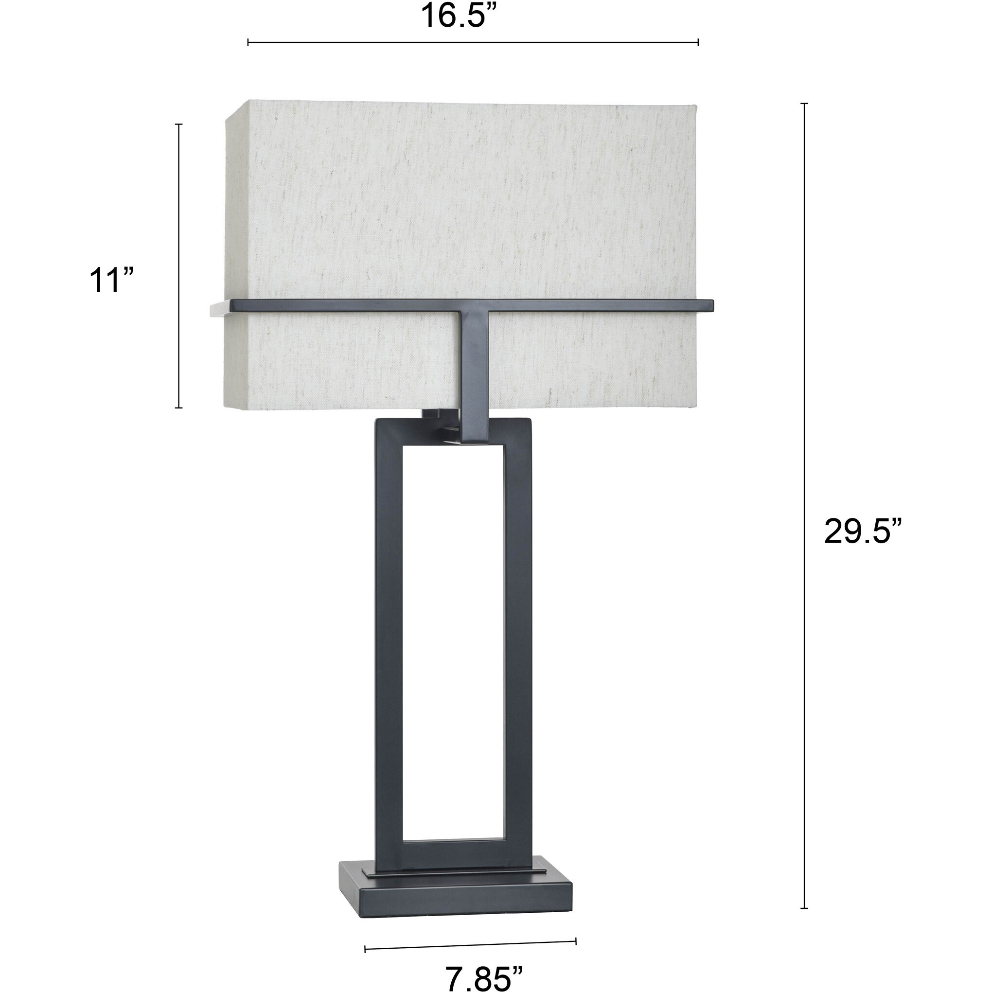 Cameron 29.5 inch 100.00 watt Tabby Black Table Lamp Portable Light