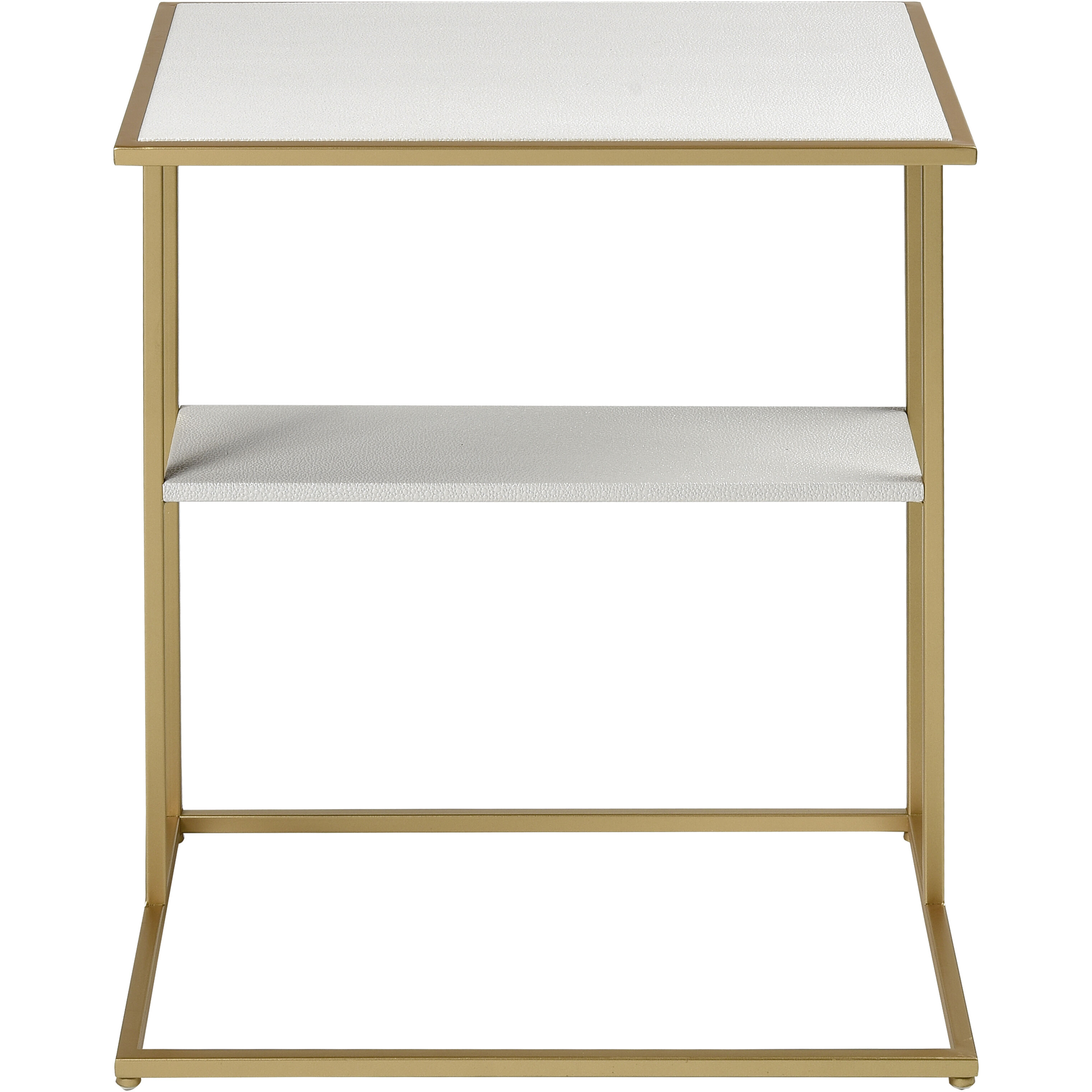 Fawley 24 X 19.75 inch Gold with White Accent Table