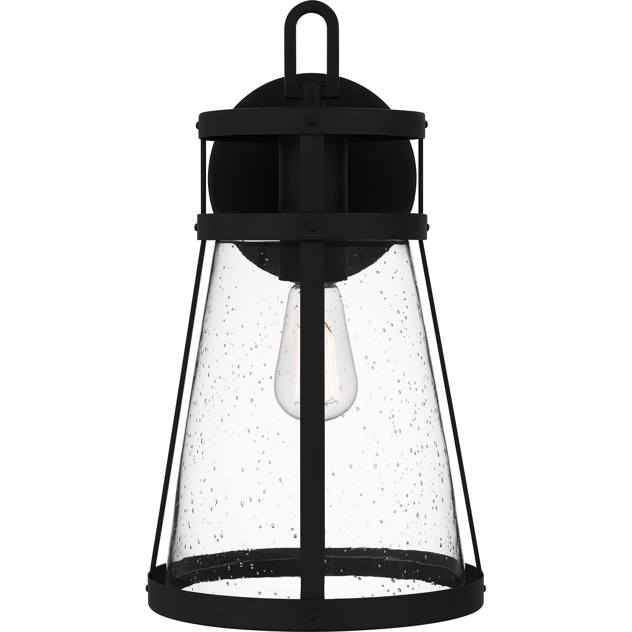 Barber 1 Light 17 inch Matte Black Outdoor Wall Lantern