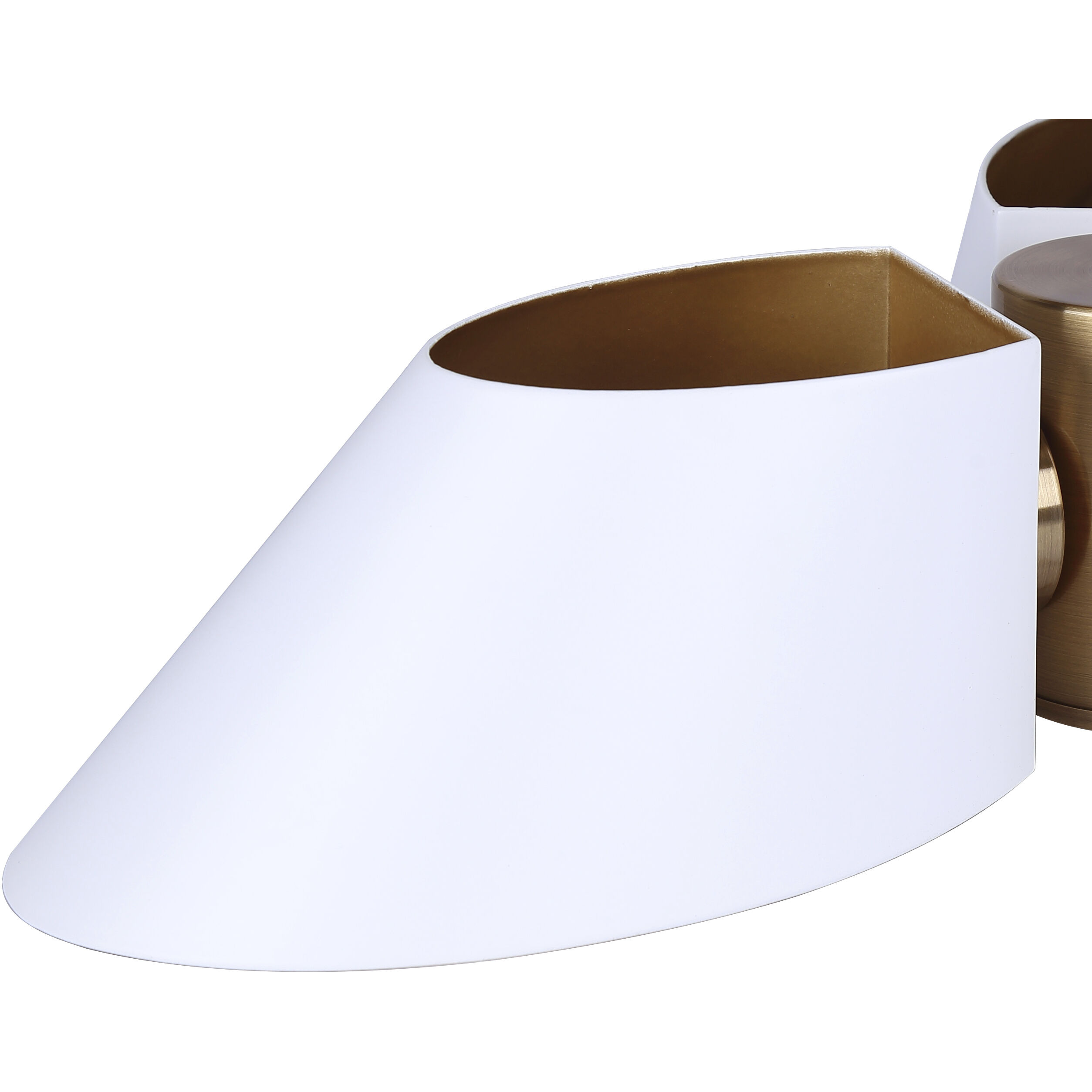 Daxton 3 Light 20 inch Matte White and Gold Semi-Flush Mount Ceiling Light