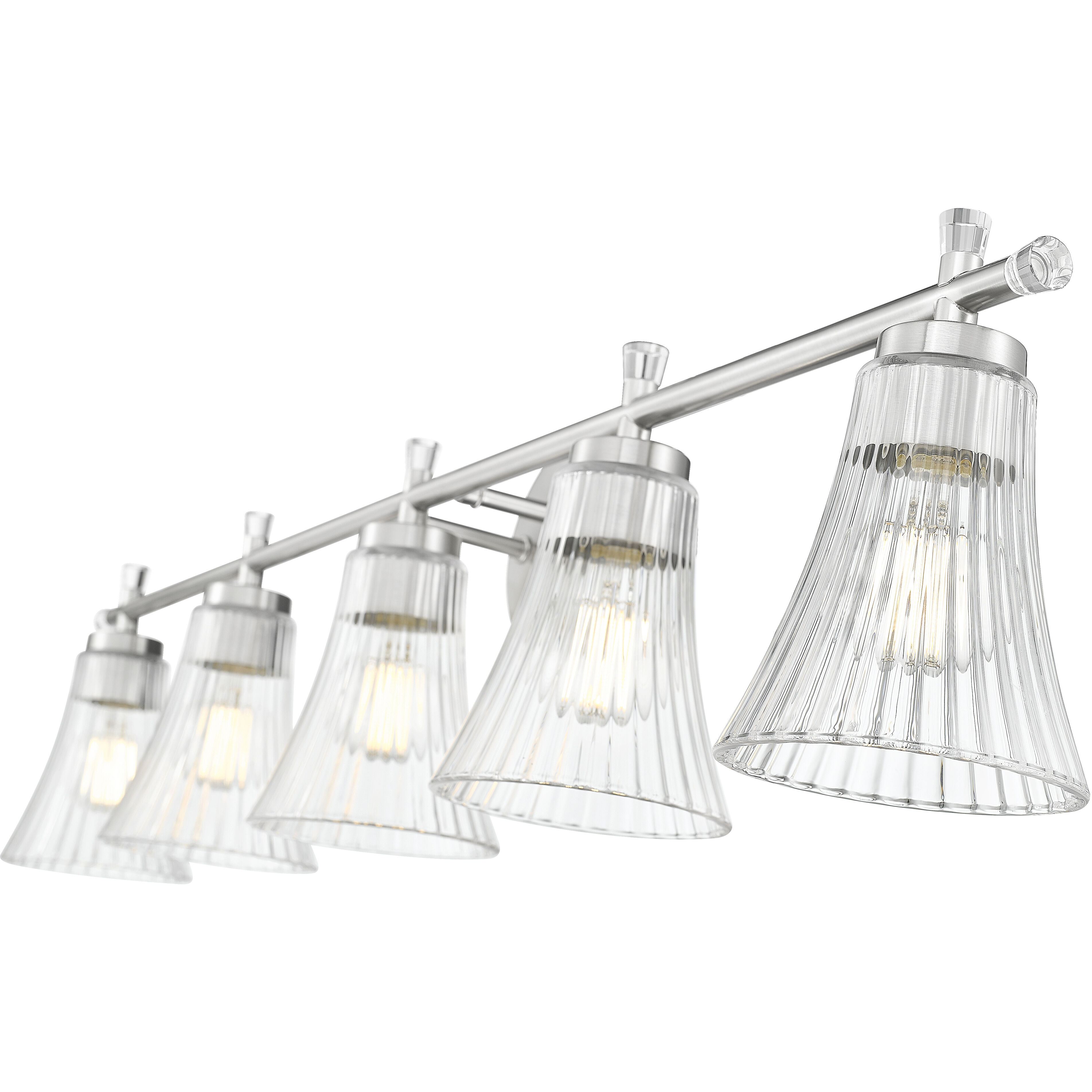 Belle 5 Light 42 inch Brushed Nickel Bath Vanity Light Wall Light