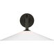Amber Lewis Ponce LED 13 inch Modern Iron Articulating Sconce Wall Light in White Glass