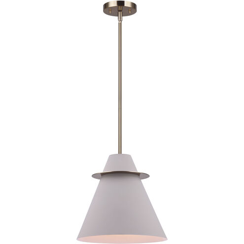 Talia 1 Light 12 inch Gold and Matte Grey Pendant Lighting Ceiling Light