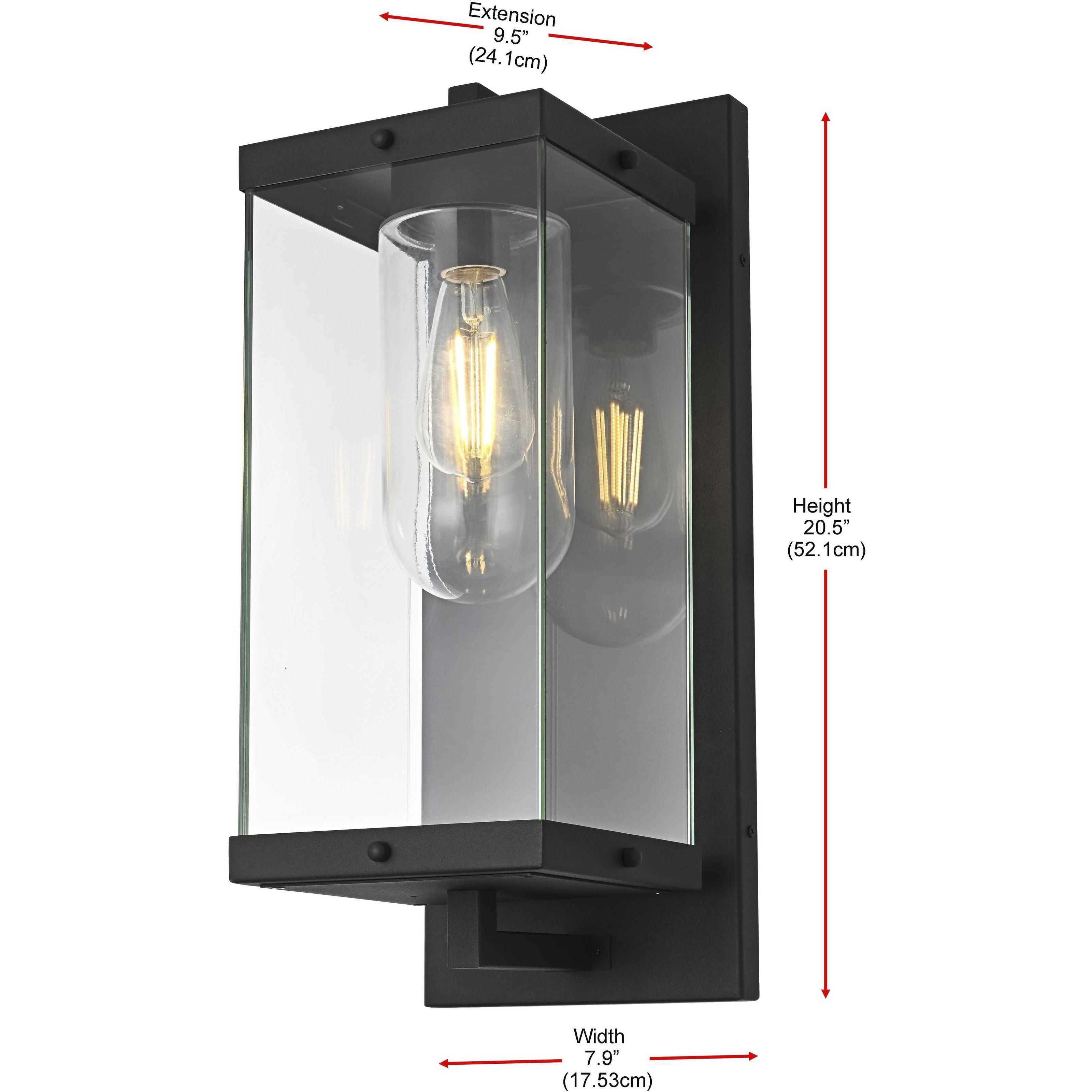Keaton 1 Light 21 inch Black Outdoor Wall Sconce