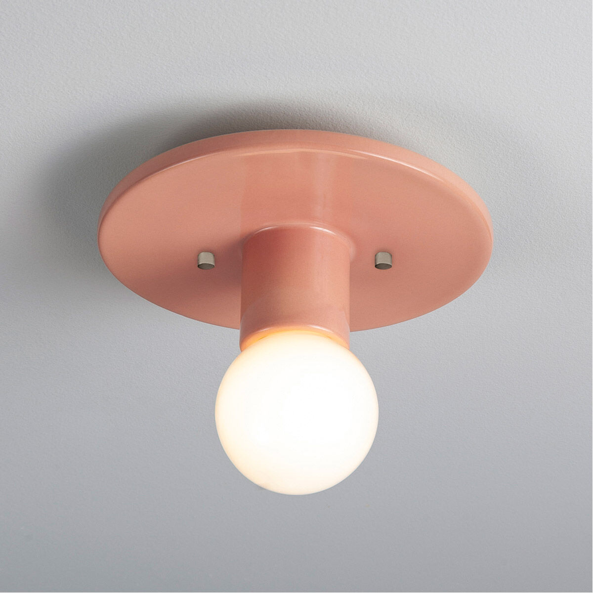 Radiance Collection 1 Light 8 inch Gloss Blush Flush Mount Ceiling Light