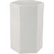 Porto 21 X 15 inch White Ceramic Side Table